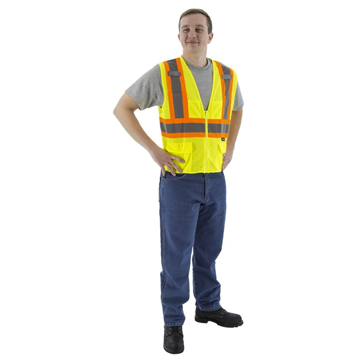 Majestic Class 2 Hi-Vis Mesh Safety Vest - Work World - Workwear, Work Boots, Safety Gear