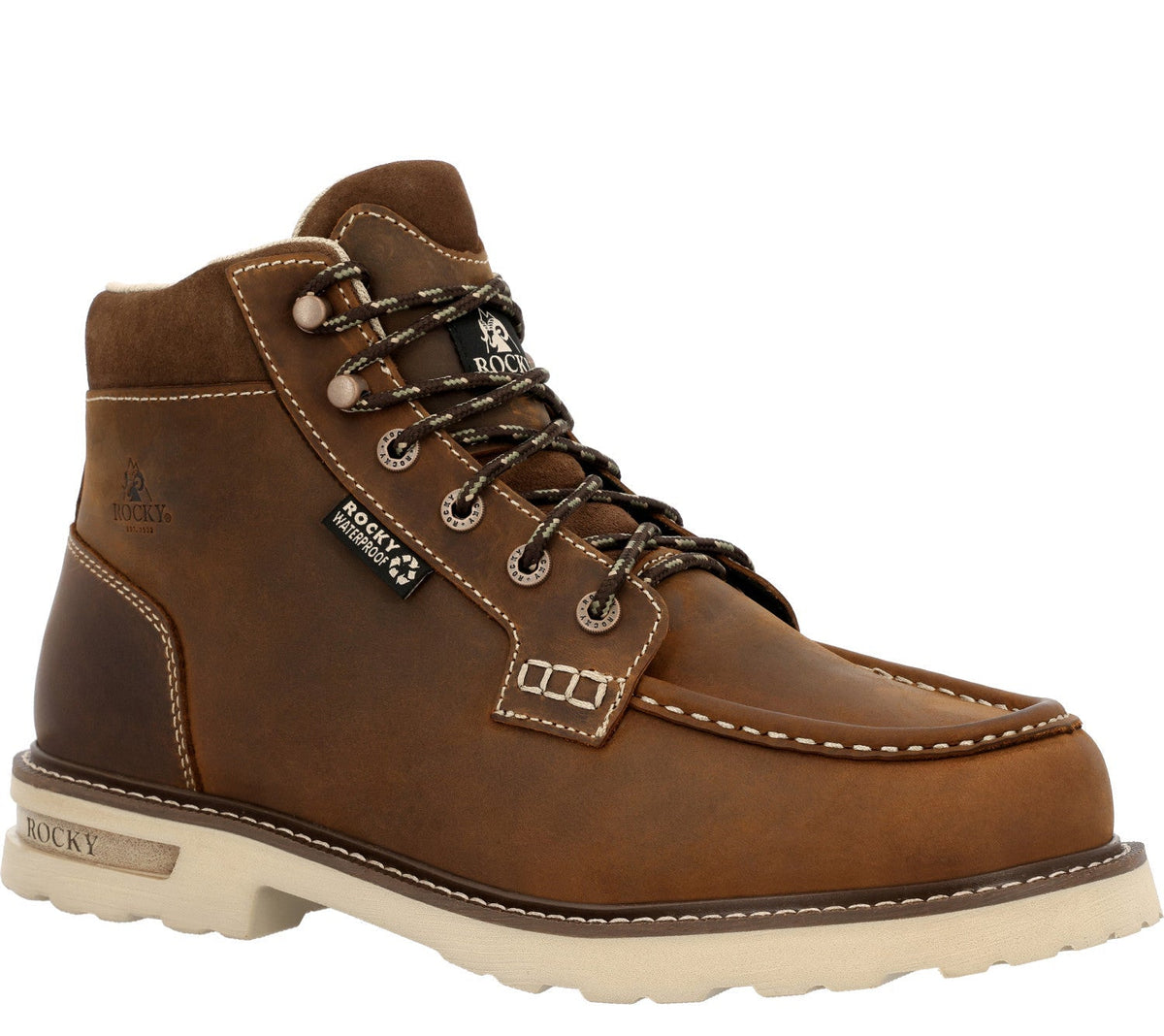 Rocky Men&#39;s Grindstone XTR 6&quot; Waterproof EH Moc Toe Work Boot - Work World - Workwear, Work Boots, Safety Gear