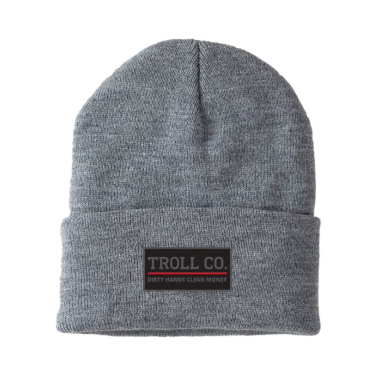 Troll Co. Premium &quot;Dirty Hands Clean Money&quot; Patch Knit Beanie - Work World - Workwear, Work Boots, Safety Gear