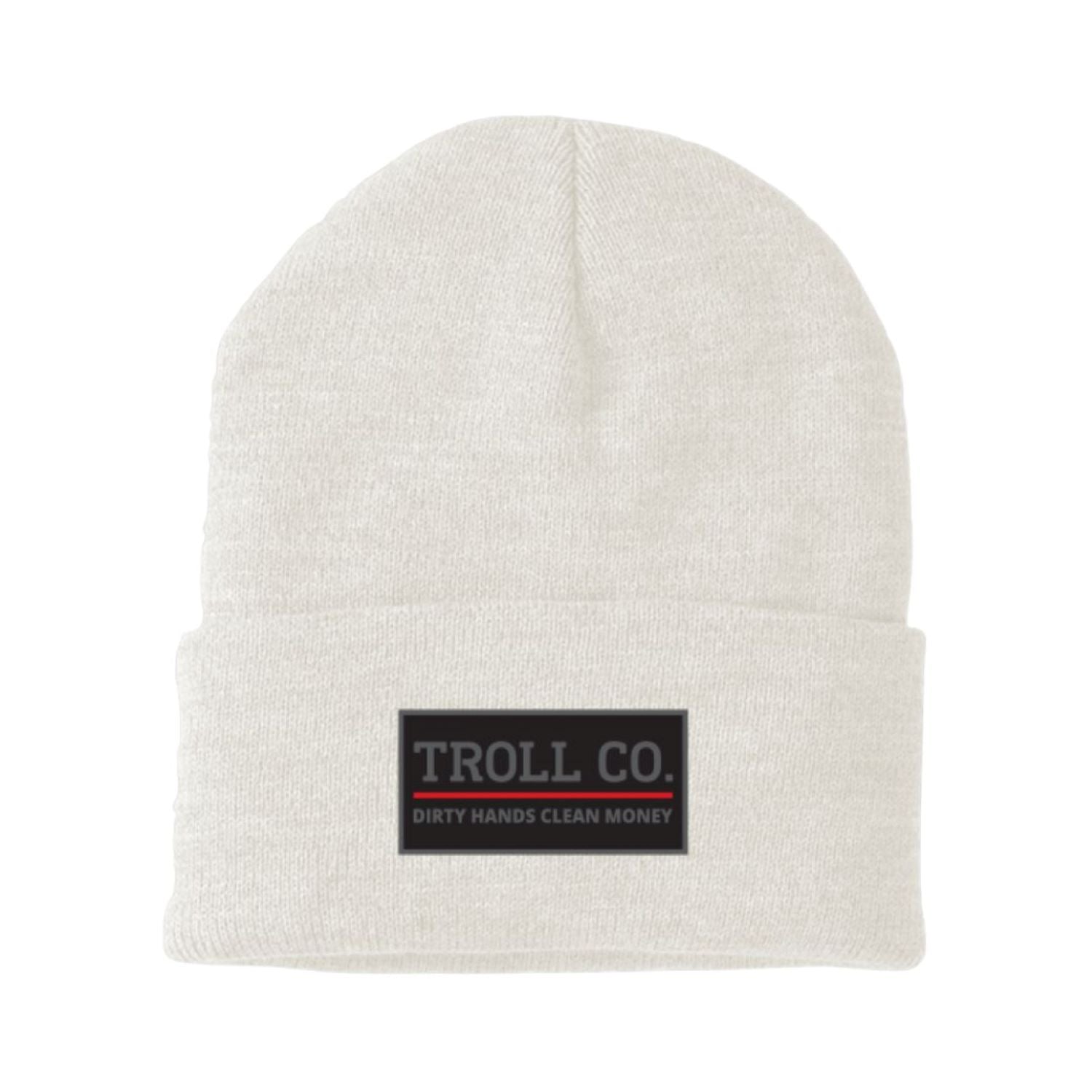 Troll Co. Premium "Dirty Hands, Clean Money" Patch Knit Beanie - Work World - Workwear, Work Boots, Safety Gear