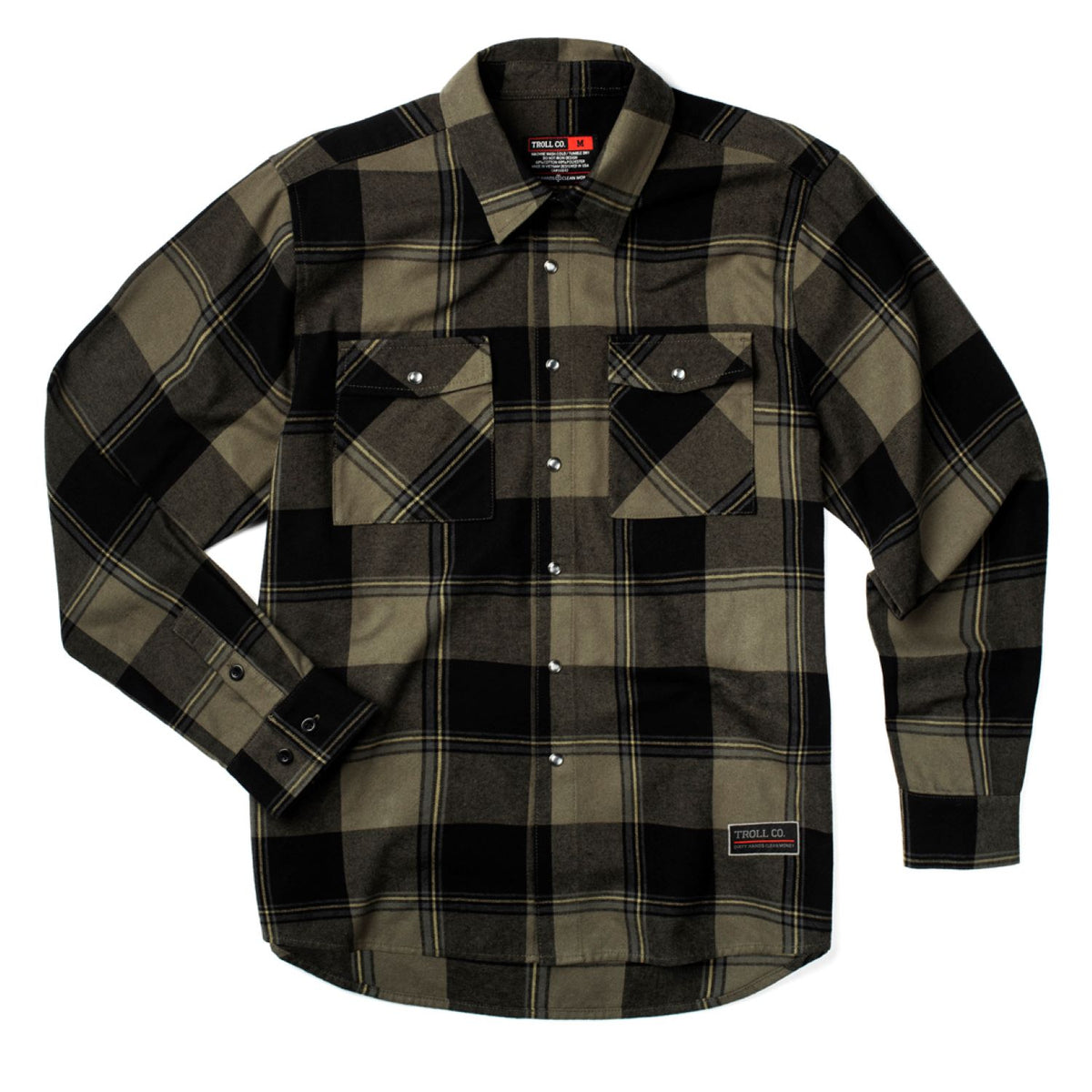 Troll Co. Men&#39;s Gridlock Button-Down Long Sleeve Flannel Shirt - Work World - Workwear, Work Boots, Safety Gear