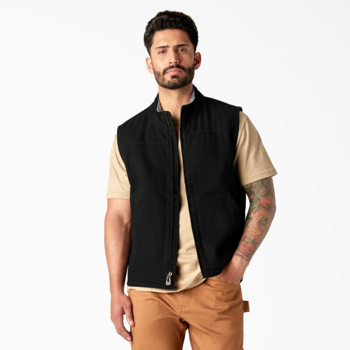 Dickies Men&#39;s Duck Sherpa Lined Dropped Hem Vest - Work World - Workwear, Work Boots, Safety Gear