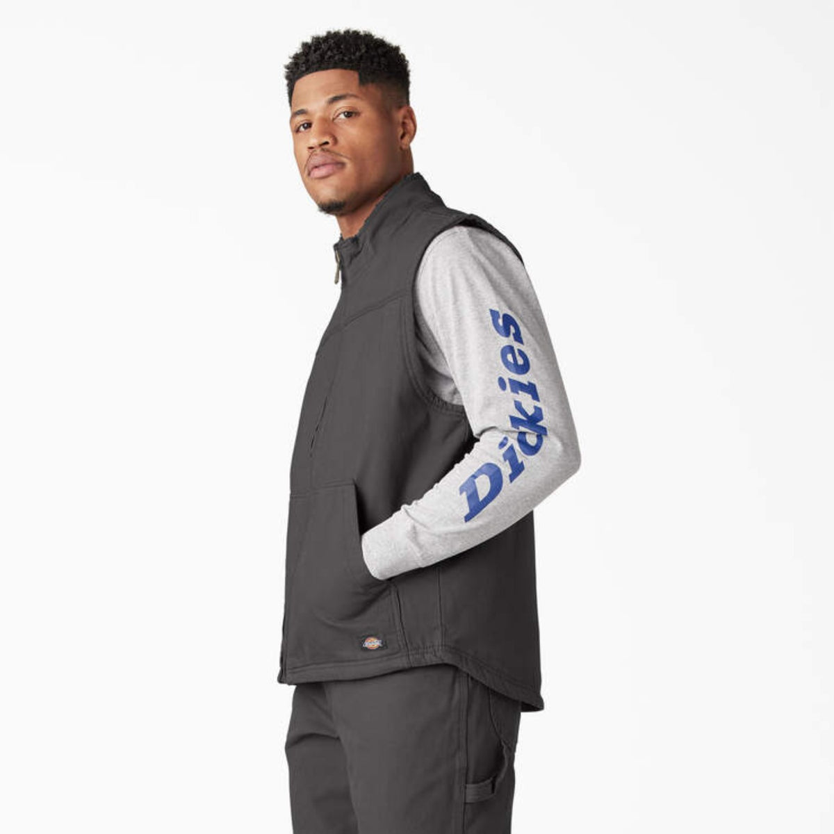 Dickies Men&#39;s Duck Sherpa Lined Dropped Hem Vest - Work World - Workwear, Work Boots, Safety Gear