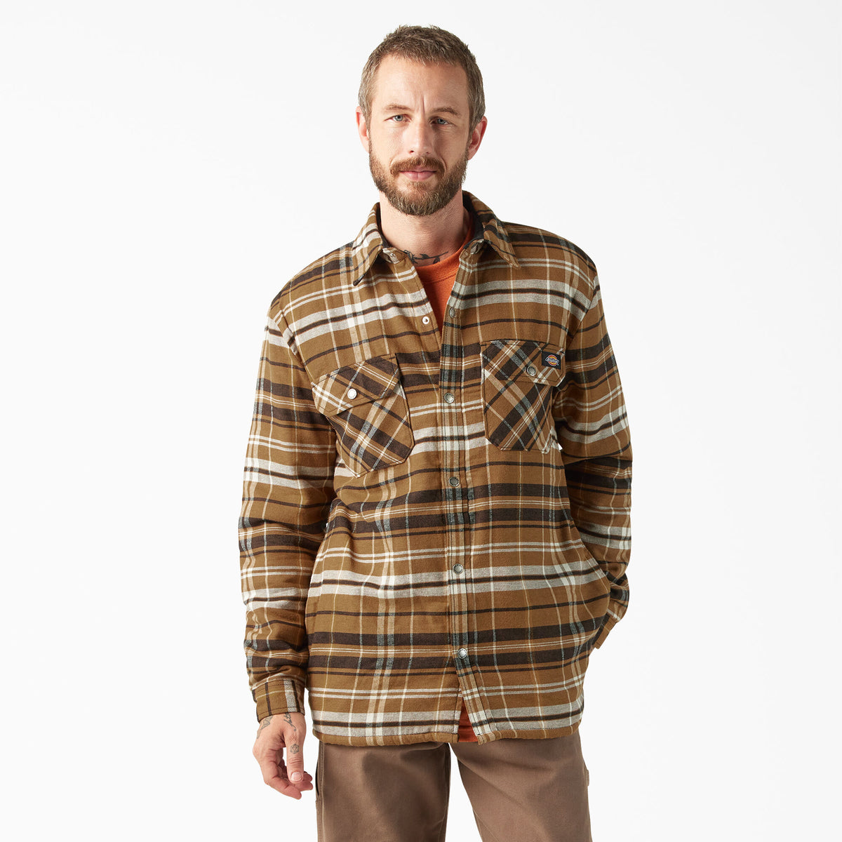 Dickies Men&#39;s Sherpa Lined Flannel Shirt Jac - Work World - Workwear, Work Boots, Safety Gear