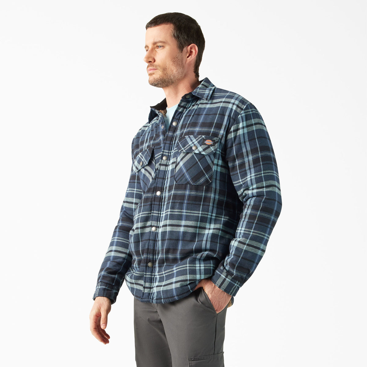 Dickies Men&#39;s Sherpa Lined Flannel Shirt Jac - Work World - Workwear, Work Boots, Safety Gear