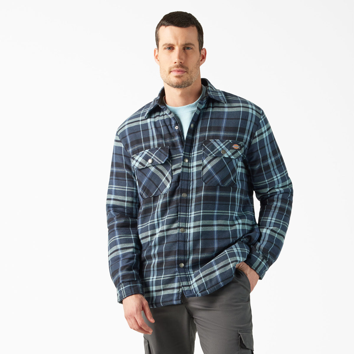 Dickies Men&#39;s Sherpa Lined Flannel Shirt Jac - Work World - Workwear, Work Boots, Safety Gear