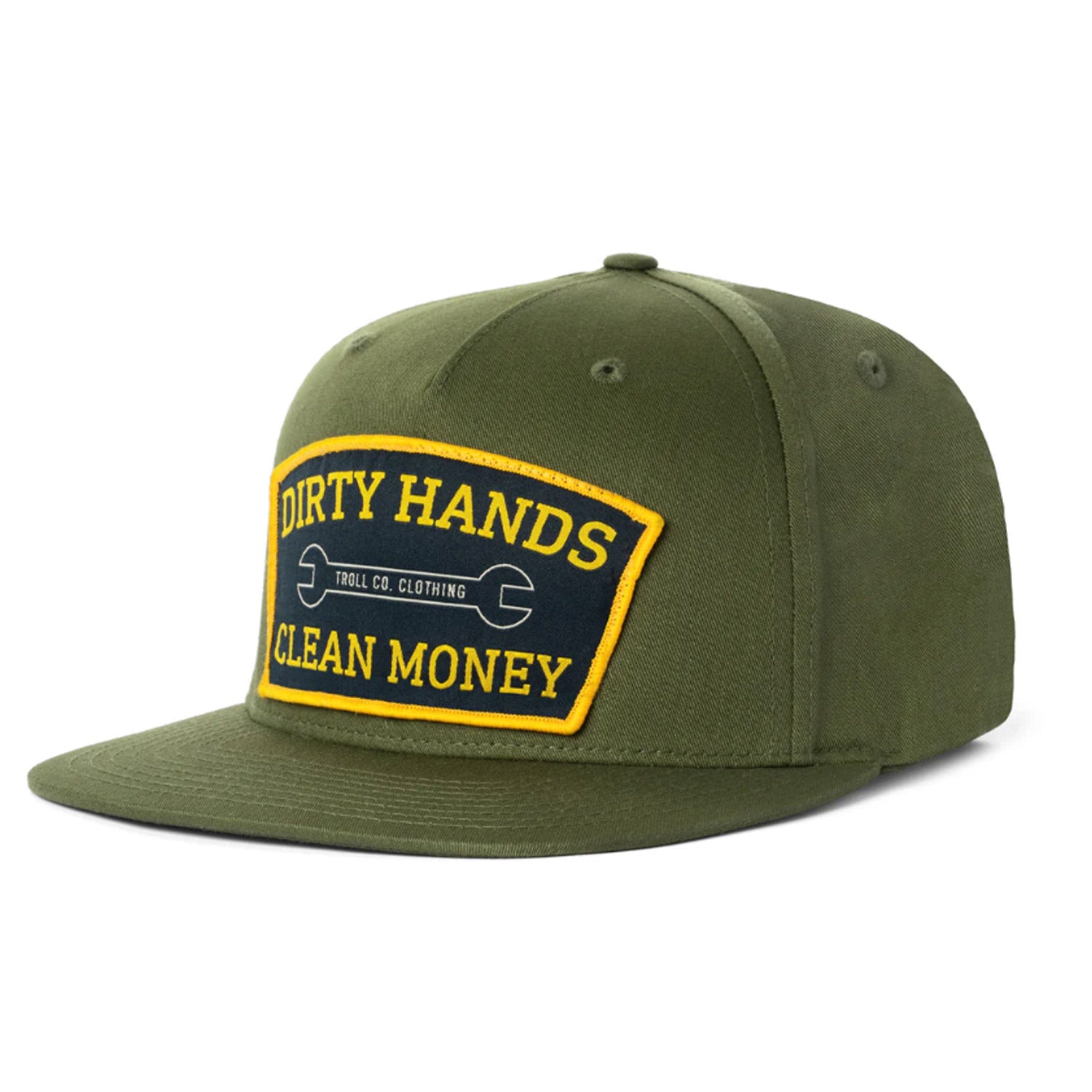 Troll Co. Stalwart "Dirty Hands Clean Money" Patch Snapback Hat - Work World - Workwear, Work Boots, Safety Gear