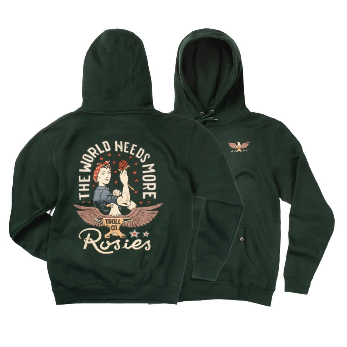 Troll Co. Women&#39;s &quot;The World Needs More Rosies&quot; Hoodie - Work World - Workwear, Work Boots, Safety Gear