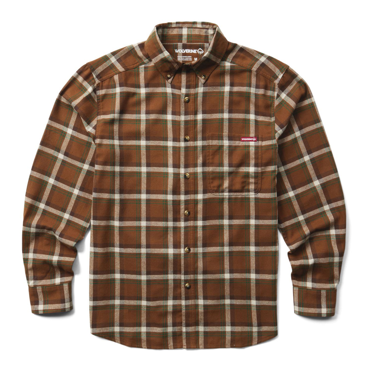 Wolverine Men&#39;s Hastings Button-Down Pocket Flannel Work Shirt - Work World - Workwear, Work Boots, Safety Gear