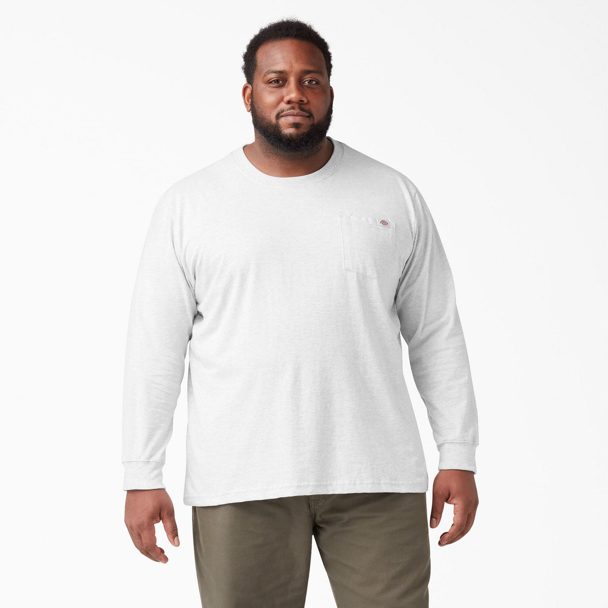 Dickies Men&#39;s Heavyweight Long Sleeve Crew Neck T-Shirt - Work World - Workwear, Work Boots, Safety Gear