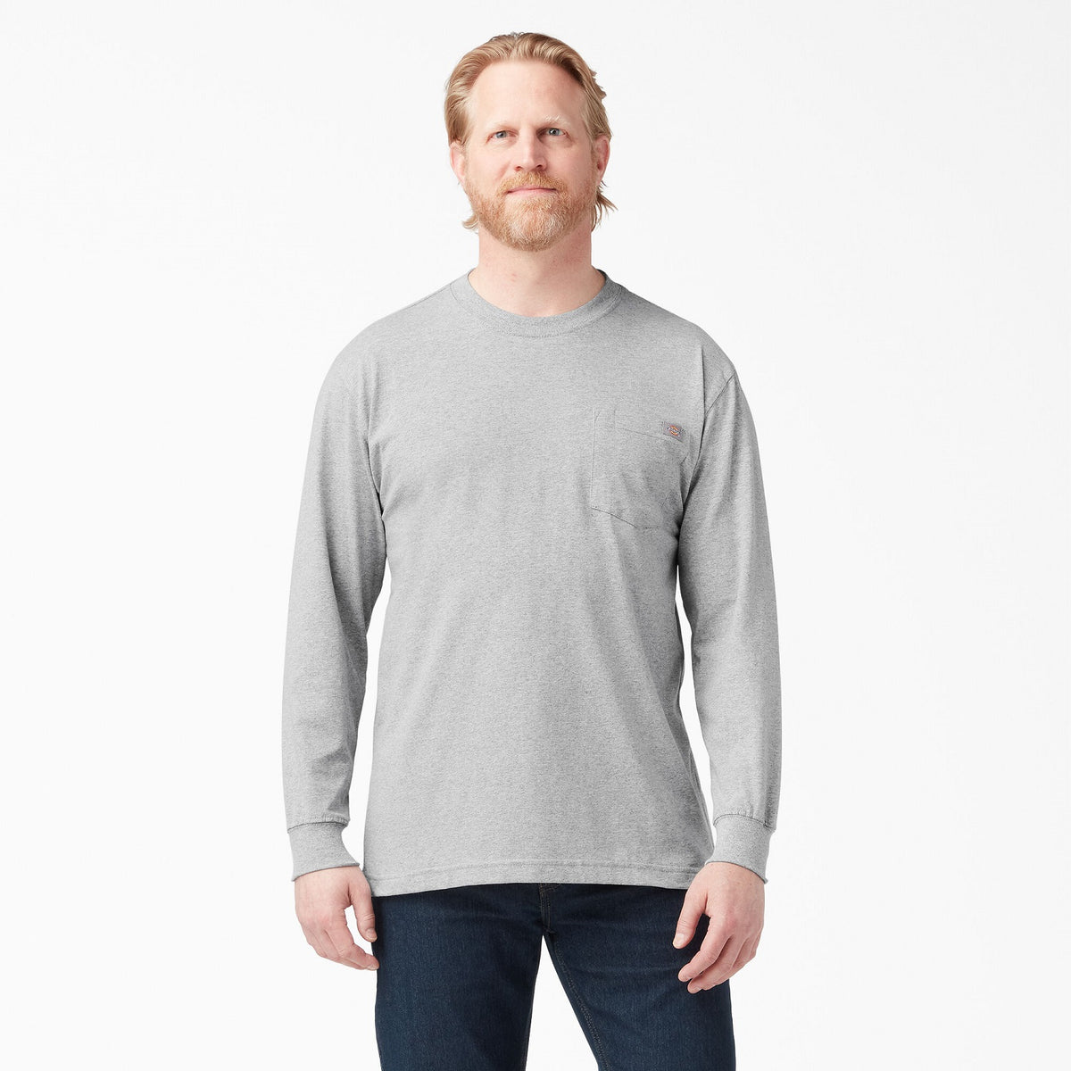 Dickies Men&#39;s Heavyweight Long Sleeve Crew Neck T-Shirt - Work World - Workwear, Work Boots, Safety Gear