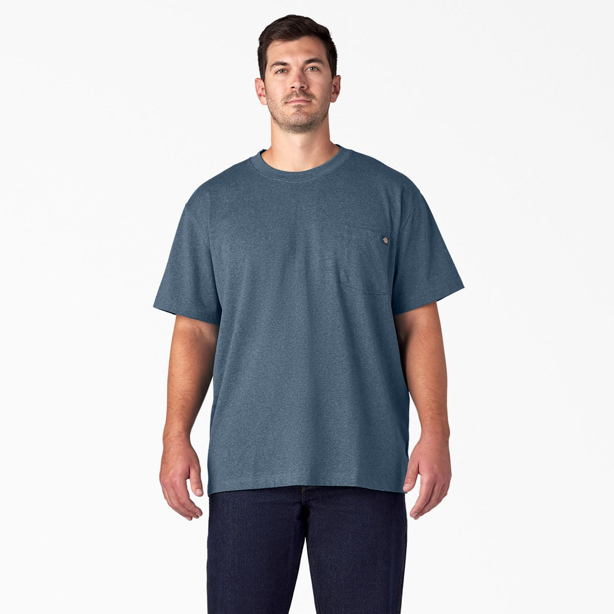 Dickies Men&#39;s Heavyweight Heathered Short Sleeve Pocket T-Shirt - Work World - Workwear, Work Boots, Safety Gear