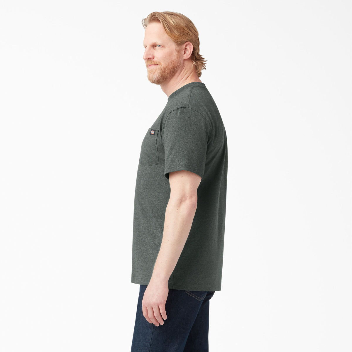 Dickies Men&#39;s Heavyweight Heathered Short Sleeve Pocket T-Shirt - Work World - Workwear, Work Boots, Safety Gear