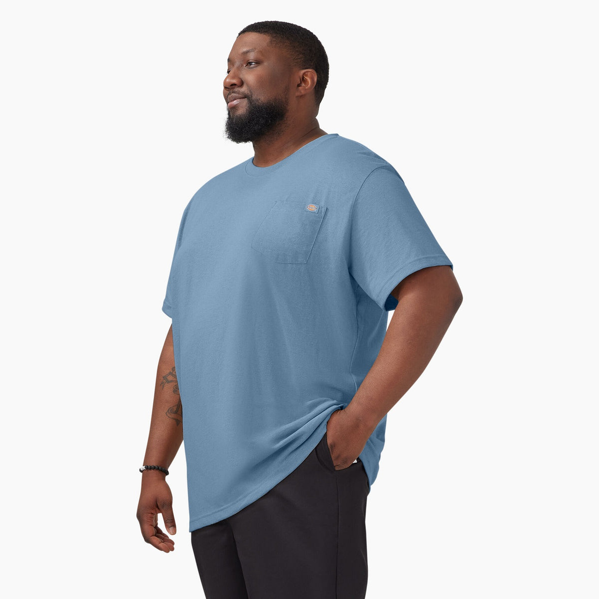 Dickies Men&#39;s Heavyweight Heathered Short Sleeve Pocket T-Shirt - Work World - Workwear, Work Boots, Safety Gear