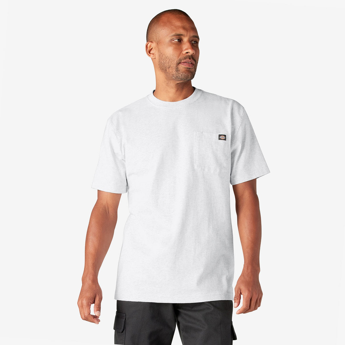 Dickies Men&#39;s Heavyweight Short Sleeve Pocket T-Shirt_Ash Gray - Work World - Workwear, Work Boots, Safety Gear