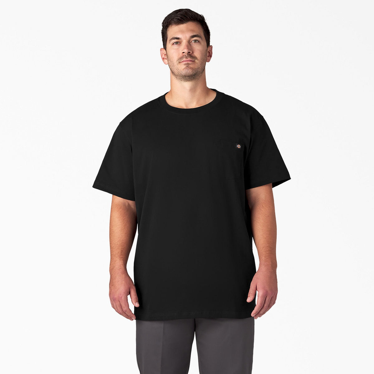 Dickies Men&#39;s Heavyweight Short Sleeve Pocket T-Shirt_Black - Work World - Workwear, Work Boots, Safety Gear