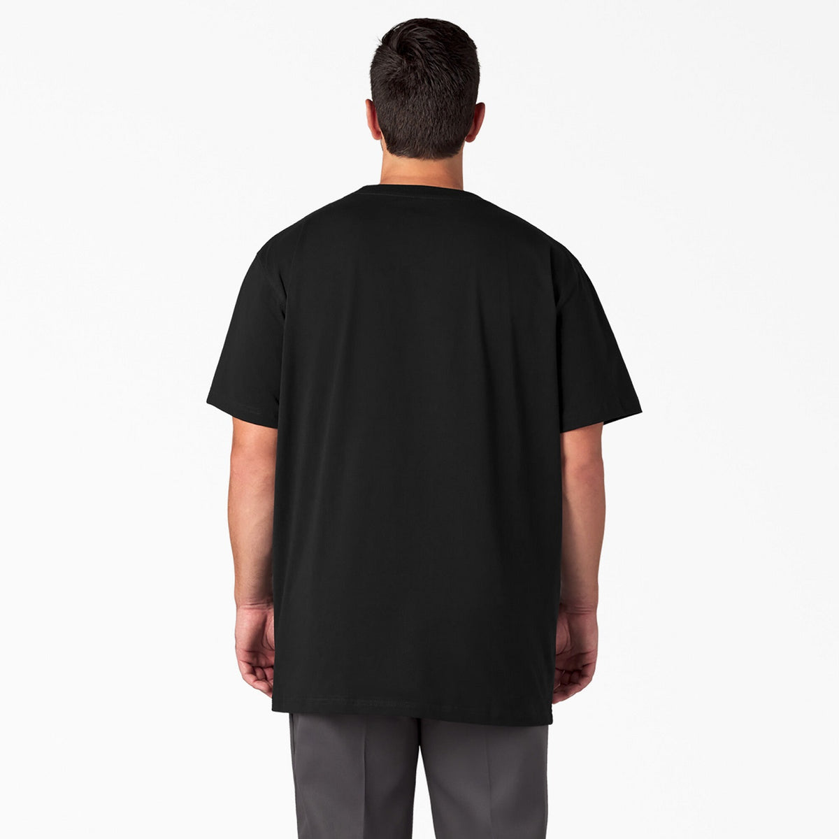 Dickies Men&#39;s Heavyweight Short Sleeve Pocket T-Shirt_Black - Work World - Workwear, Work Boots, Safety Gear