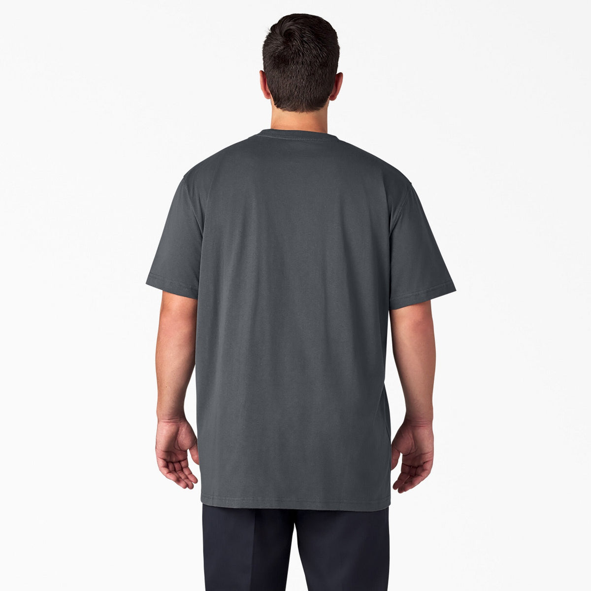 Dickies Men&#39;s Heavyweight Short Sleeve Pocket T-Shirt_Charcoal - Work World - Workwear, Work Boots, Safety Gear