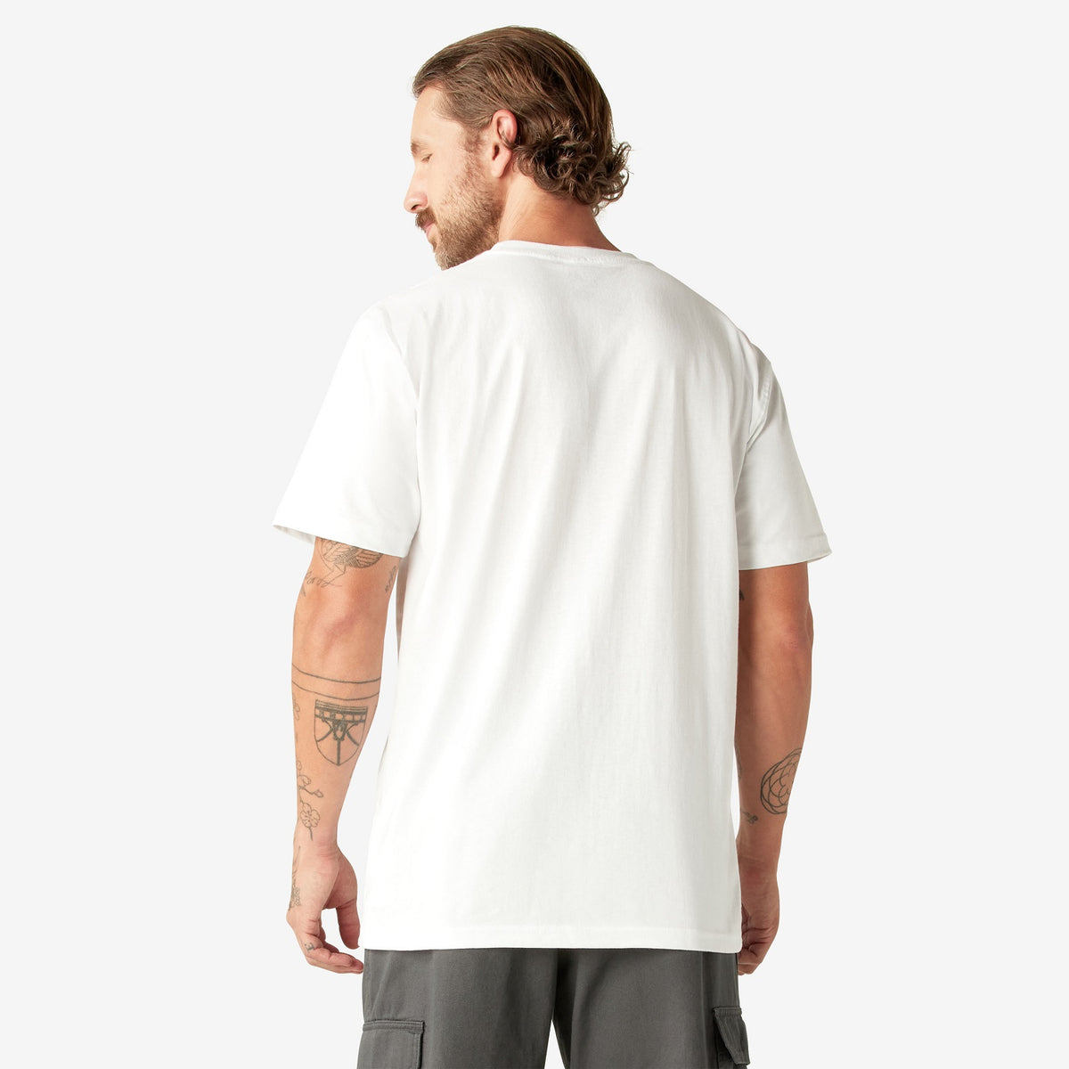 Dickies Men&#39;s Heavyweight Short Sleeve Pocket T-Shirt_White - Work World - Workwear, Work Boots, Safety Gear