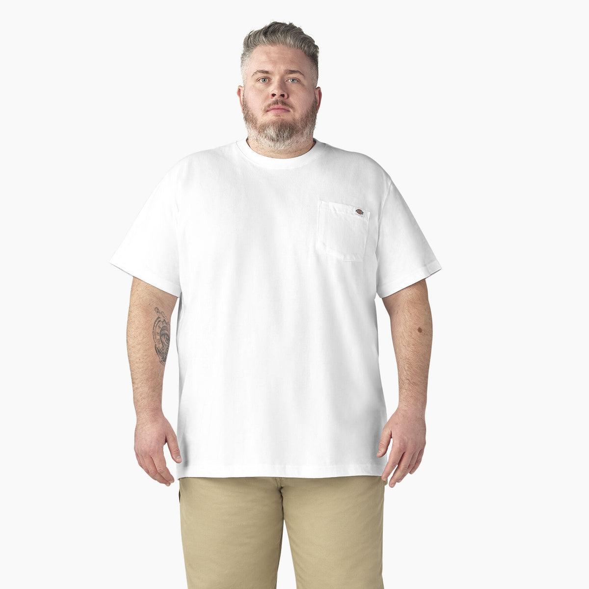 Dickies Men&#39;s Heavyweight Short Sleeve Pocket T-Shirt_White - Work World - Workwear, Work Boots, Safety Gear