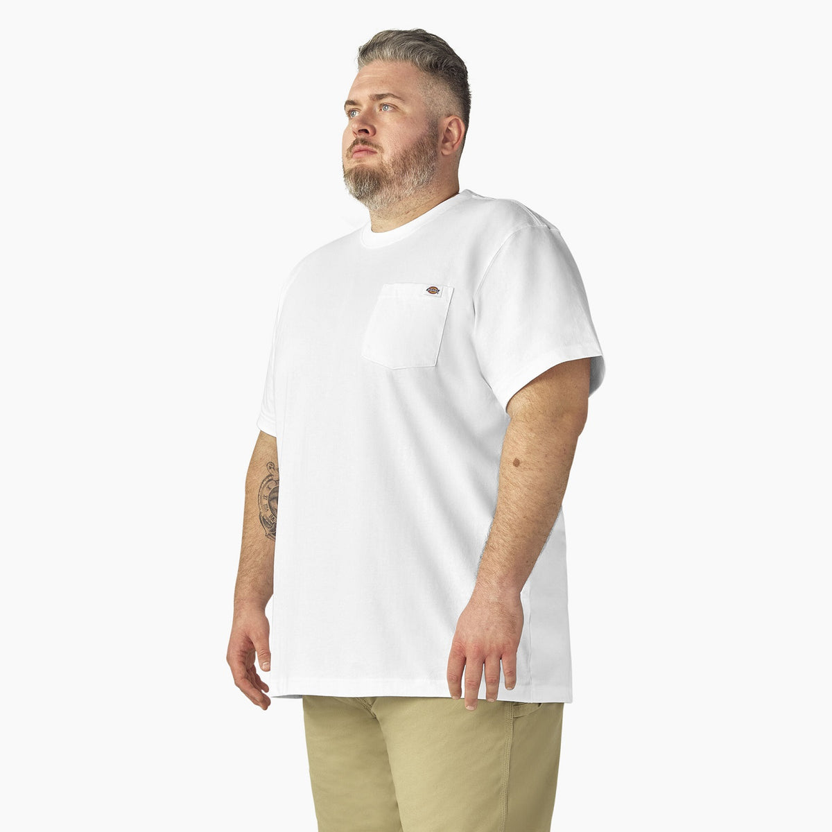 Dickies Men&#39;s Heavyweight Short Sleeve Pocket T-Shirt_White - Work World - Workwear, Work Boots, Safety Gear