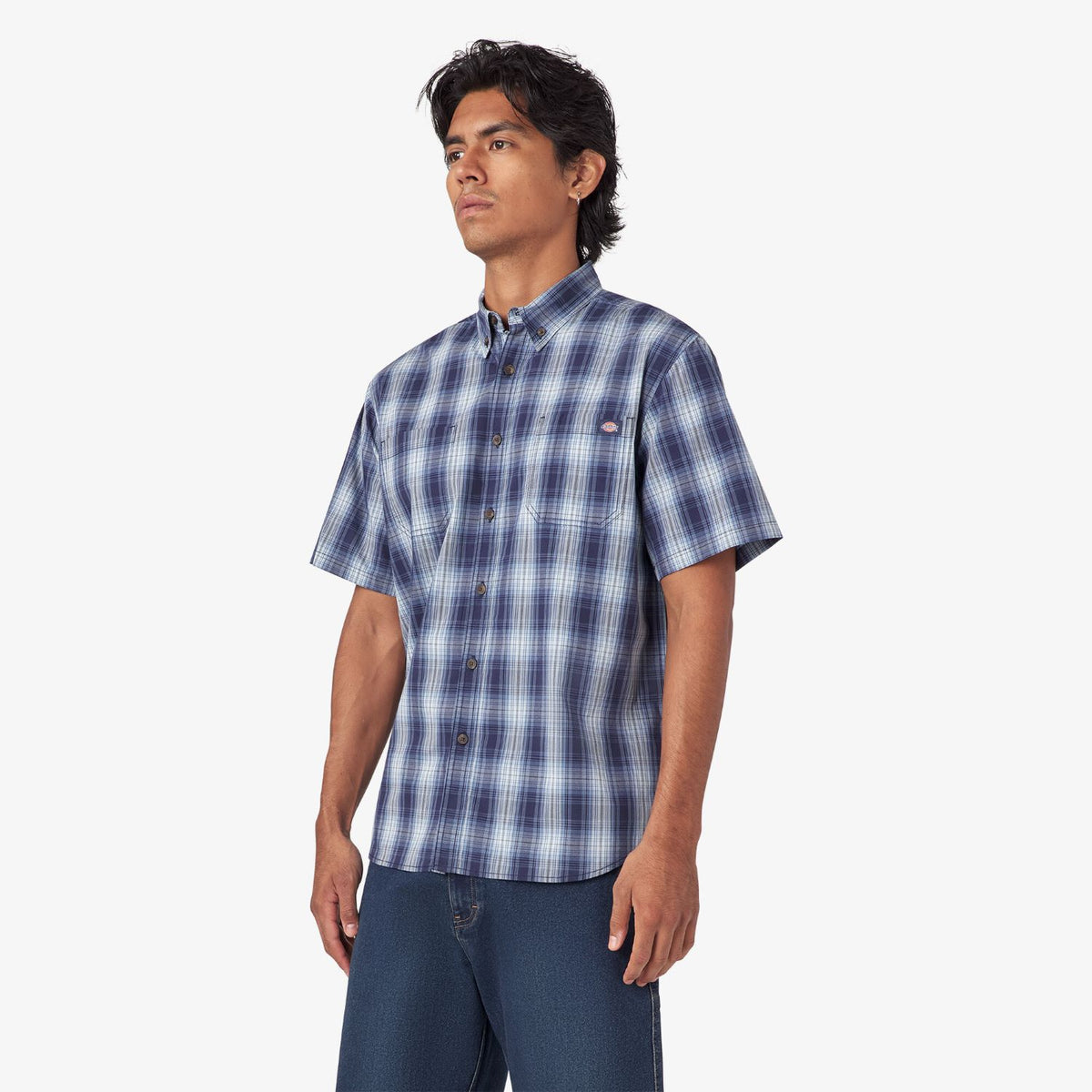 Dickies Men&#39;s FLEX Woven Short Sleeve Button-Down Shirt - Work World - Workwear, Work Boots, Safety Gear