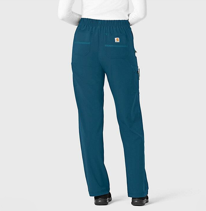 Carhartt Pants Women's S Navy Blue Cargo Pockets Workwear Cotton Blend |  eBay
