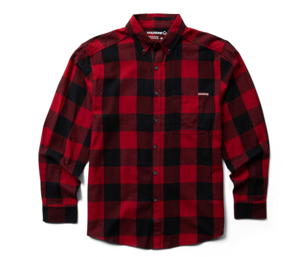 Wolverine Men's Hastings Button-Down Pocket Flannel Work Shirt - Work World