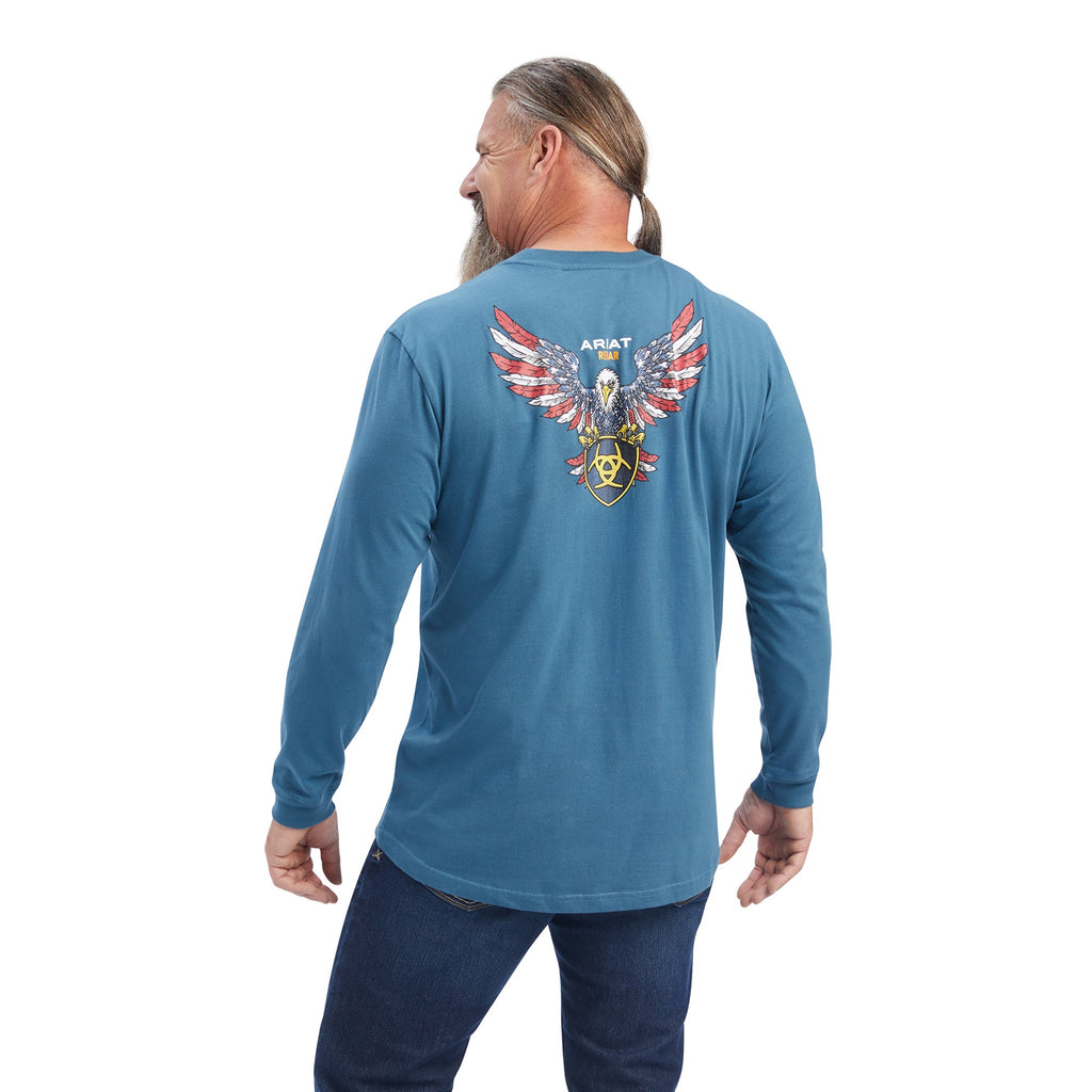 Ariat Men's Rebar Cotton Strong American Raptor Long Sleeve T