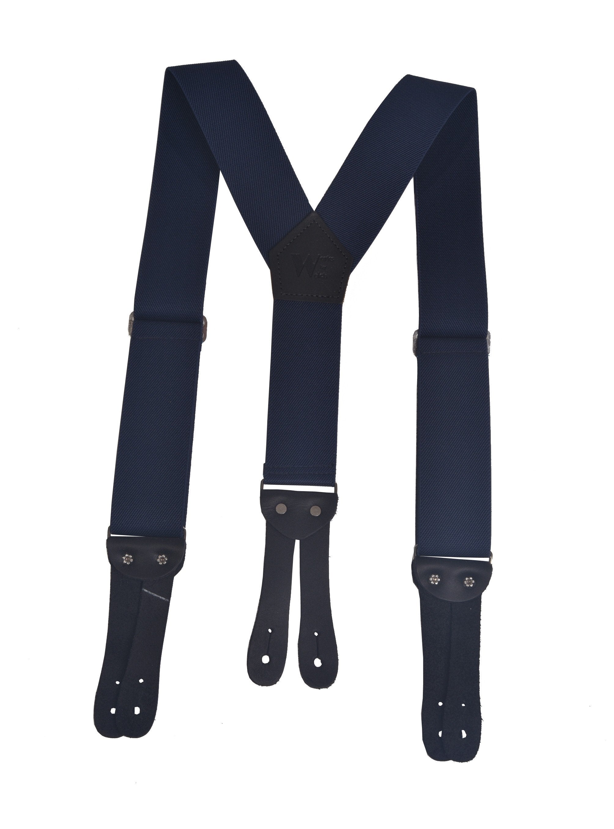 Black Brass Clip Suspenders, 1.5-inch Wide